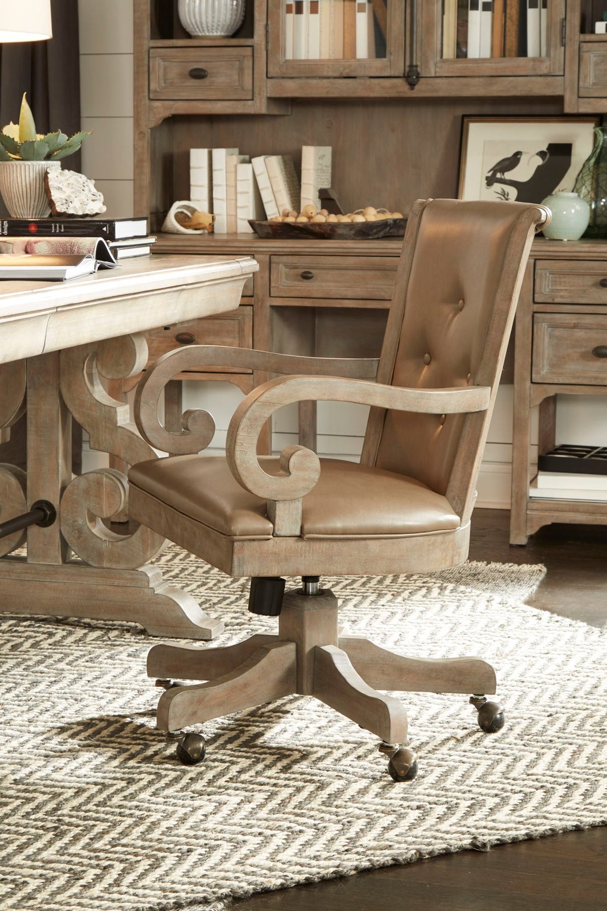 Tinley Park - Fully Upholstered Swivel Chair - Dove Tail Gray