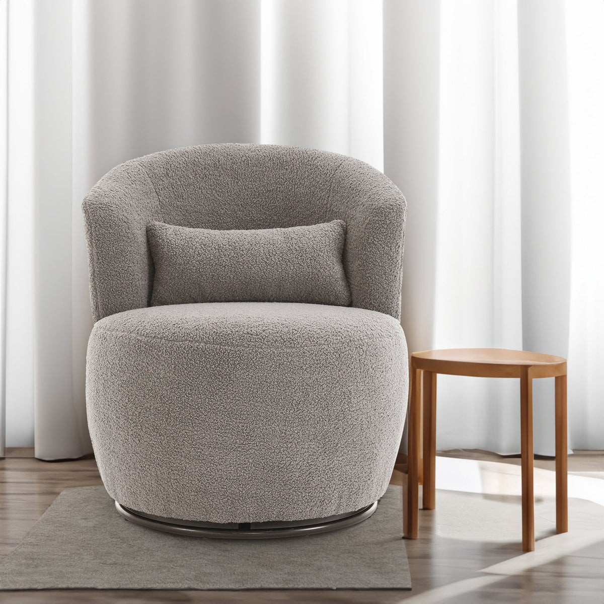 The SPRINT-R11 Teddy Plush Architectural Studio Swivel Chair