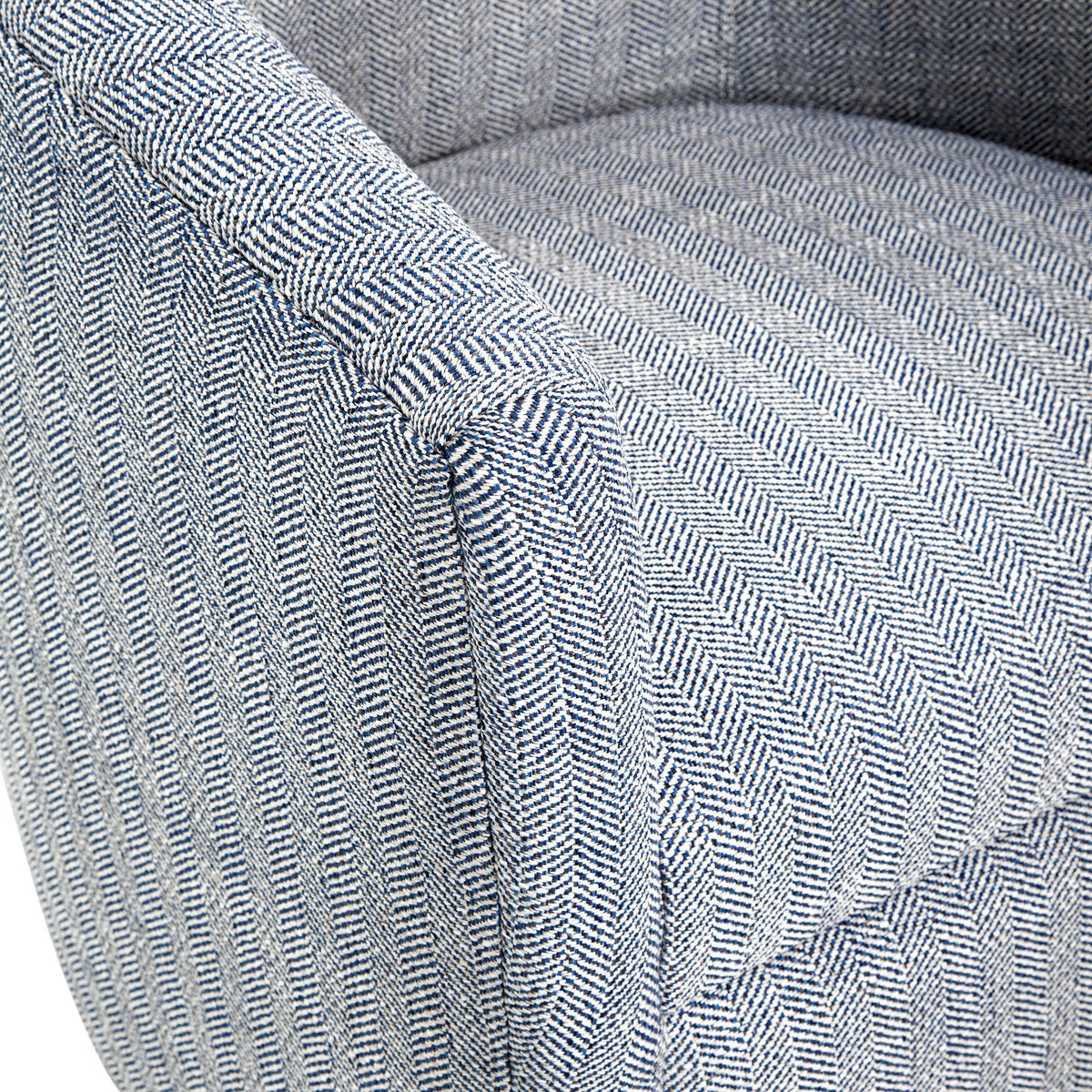 The SPRINT-R8 Lainey Herringbone Barrel Studio Swivel Chair