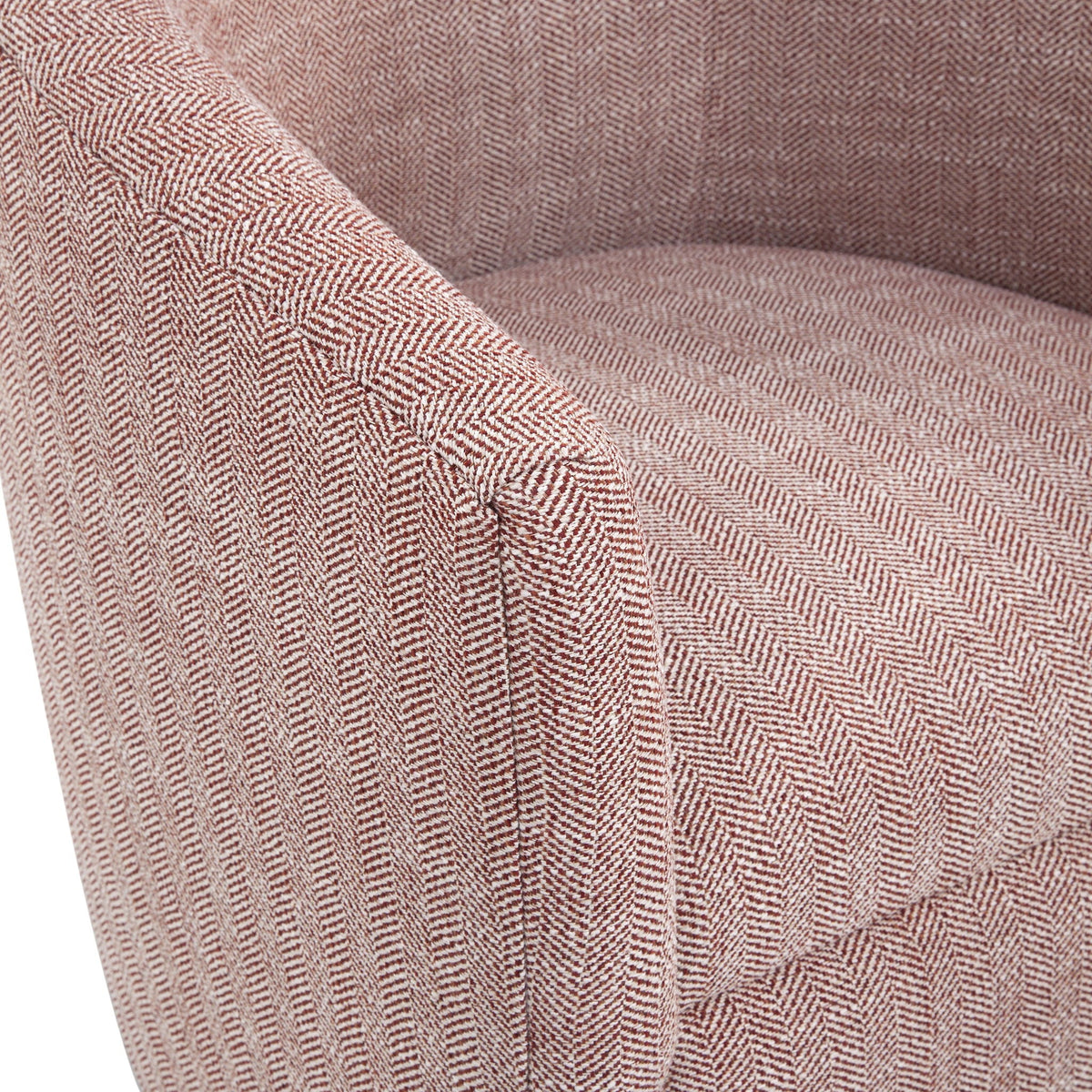 The SPRINT-R8 Lainey Herringbone Barrel Studio Swivel Chair