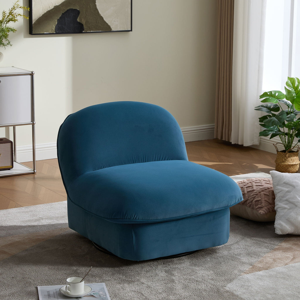 The SPRINT-R1 Pumpkin Sculptural Studio Swivel Chair