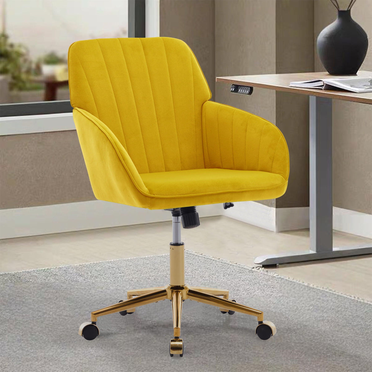 The SPRINT-E1 Velvet & Bouclé Brainstorming Swivel Chair