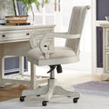 Bronwyn - Fully Upholstered Swivel Chair - Alabaster