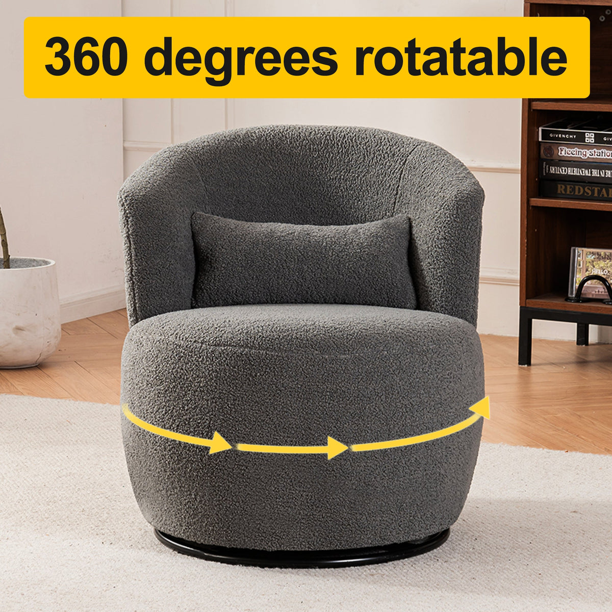 The SPRINT-R11 Teddy Plush Architectural Studio Swivel Chair