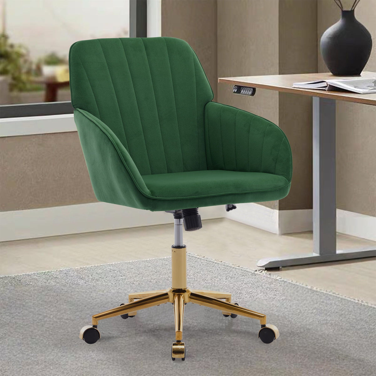 The SPRINT-E1 Velvet & Bouclé Brainstorming Swivel Chair