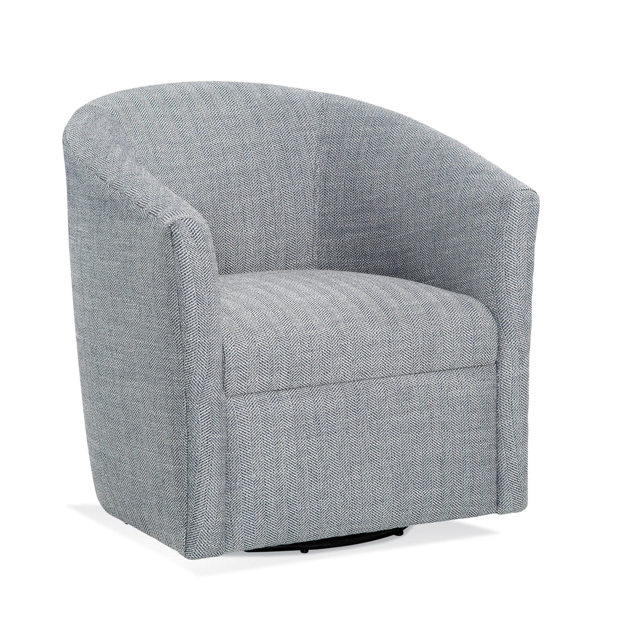 The SPRINT-R8 Lainey Herringbone Barrel Studio Swivel Chair