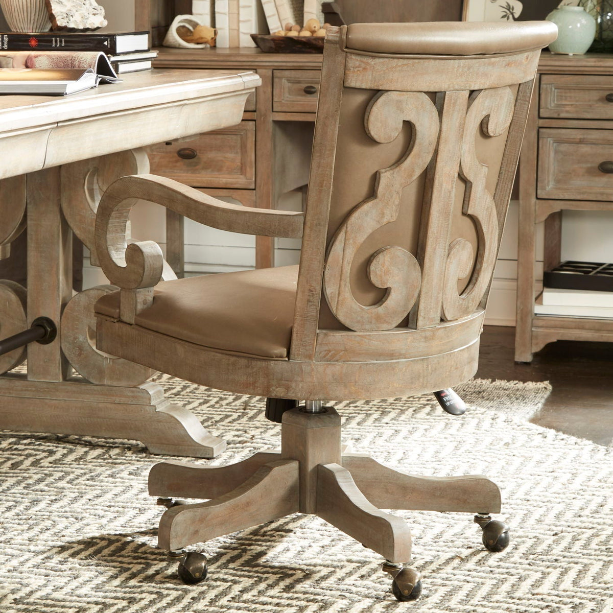 Tinley Park - Fully Upholstered Swivel Chair - Dove Tail Gray