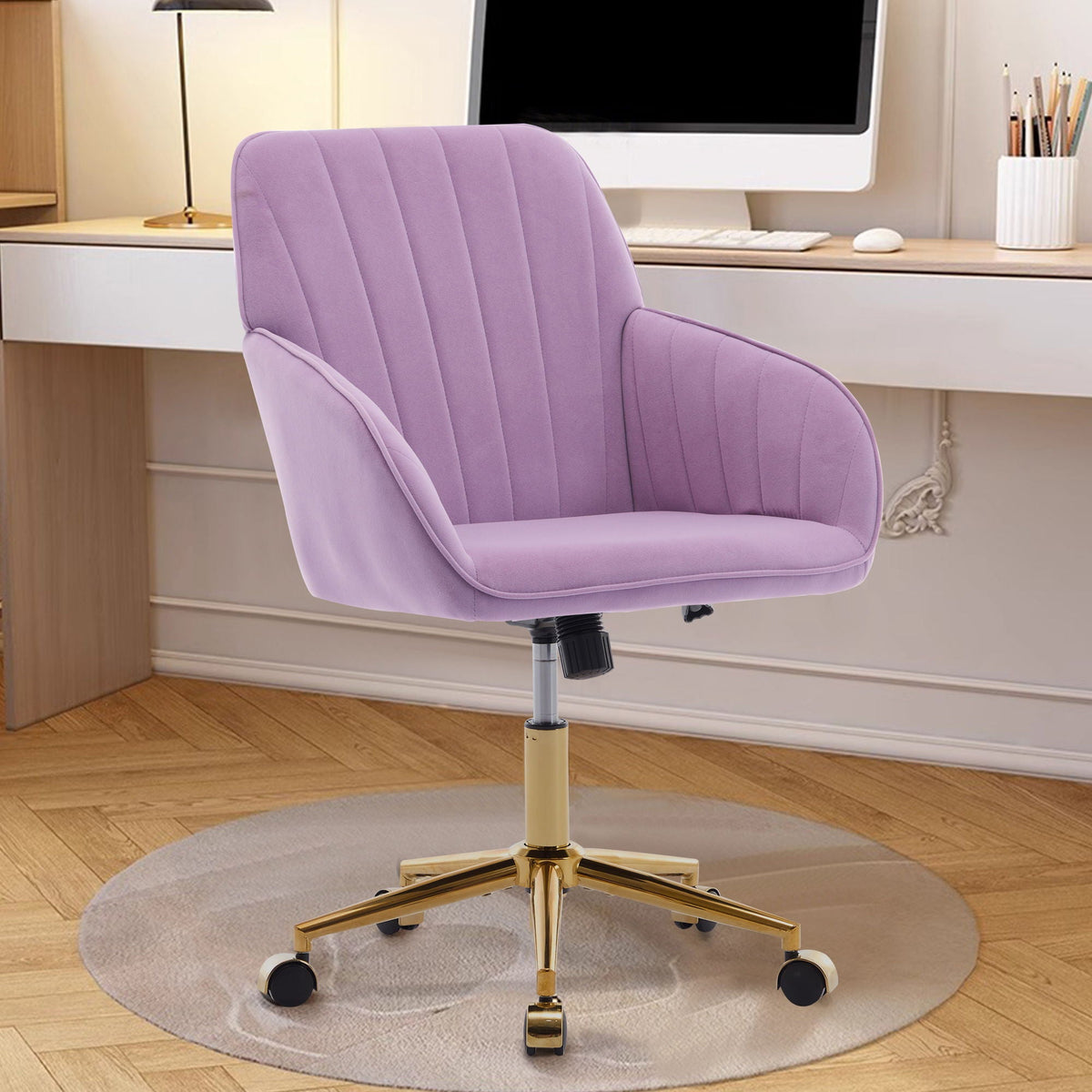The SPRINT-E1 Velvet & Bouclé Brainstorming Swivel Chair
