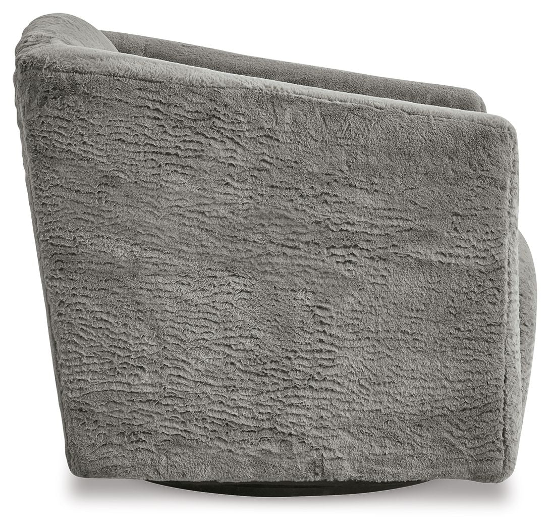 The SPRINT-R17 Bramner Luxe Faux-Fur Studio Swivel Chair