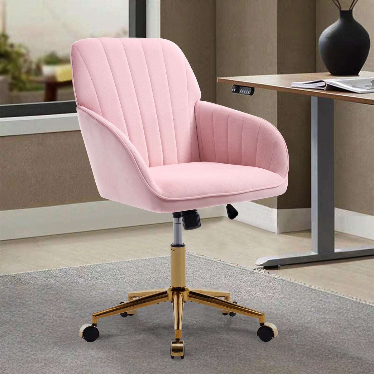The SPRINT-E1 Velvet & Bouclé Brainstorming Swivel Chair