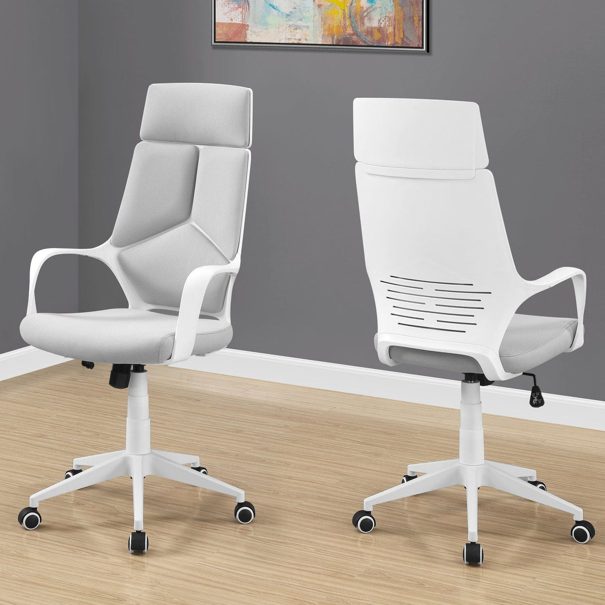 Office Swivel Chair, Adjustable Height, Ergonomic, Armrests, Contemporary & Modern