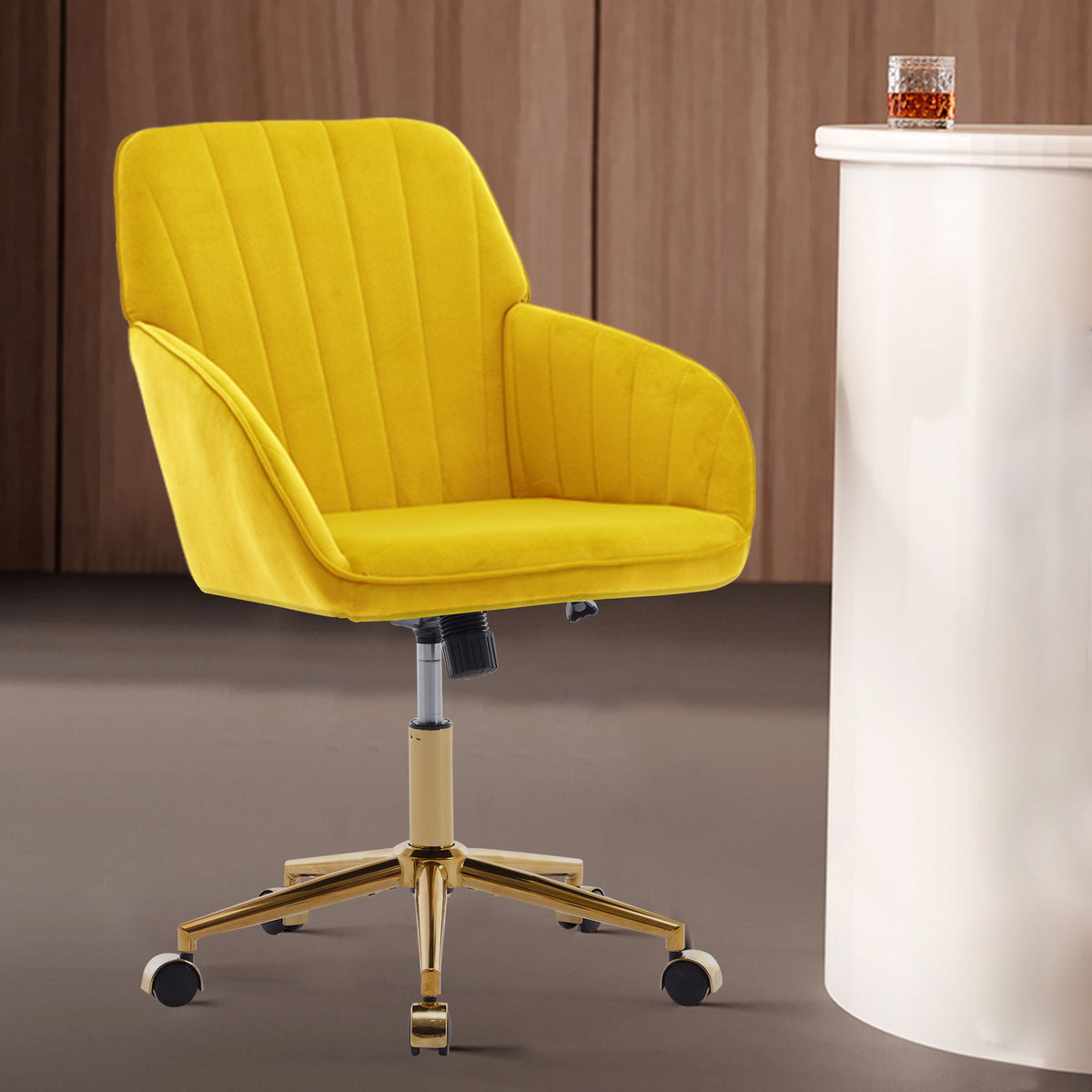 The SPRINT-E1 Velvet & Bouclé Brainstorming Swivel Chair