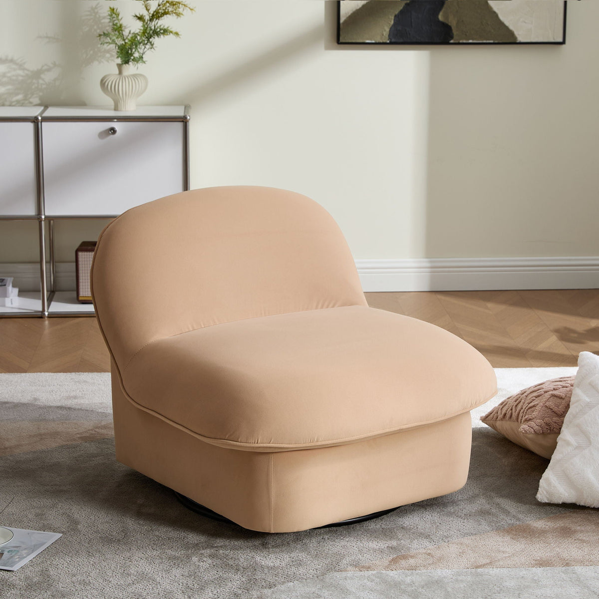 The SPRINT-R1 Pumpkin Sculptural Studio Swivel Chair