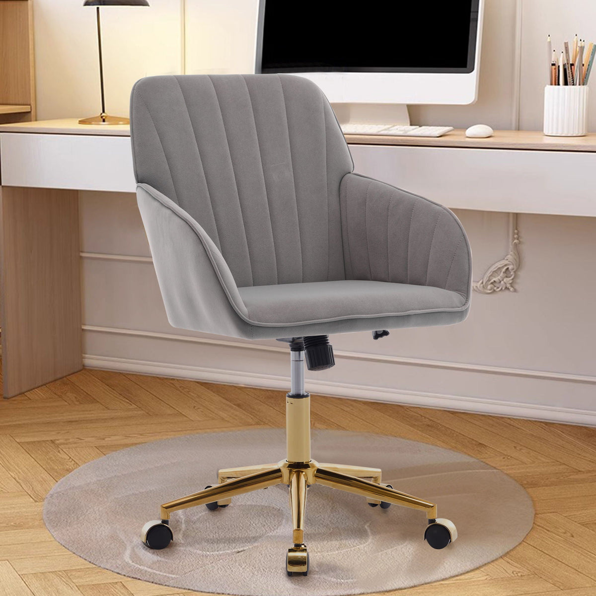 The SPRINT-E1 Velvet & Bouclé Brainstorming Swivel Chair