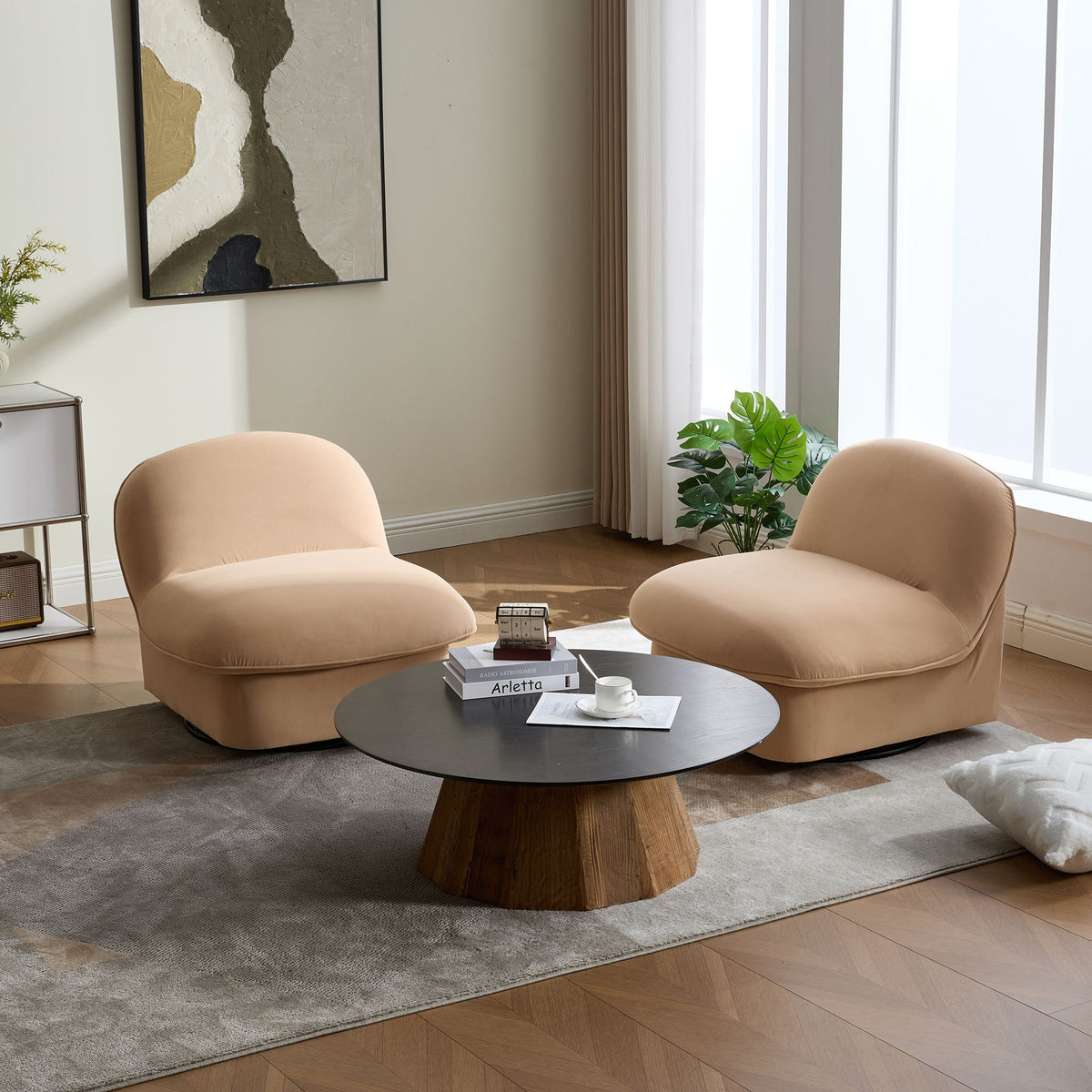 The SPRINT-R1 Pumpkin Sculptural Studio Swivel Chair