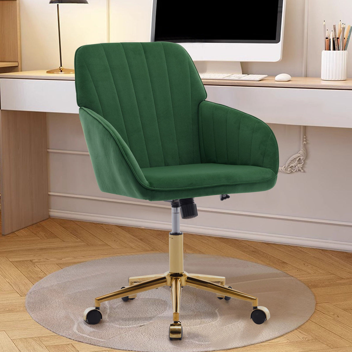 The SPRINT-E1 Velvet & Bouclé Brainstorming Swivel Chair