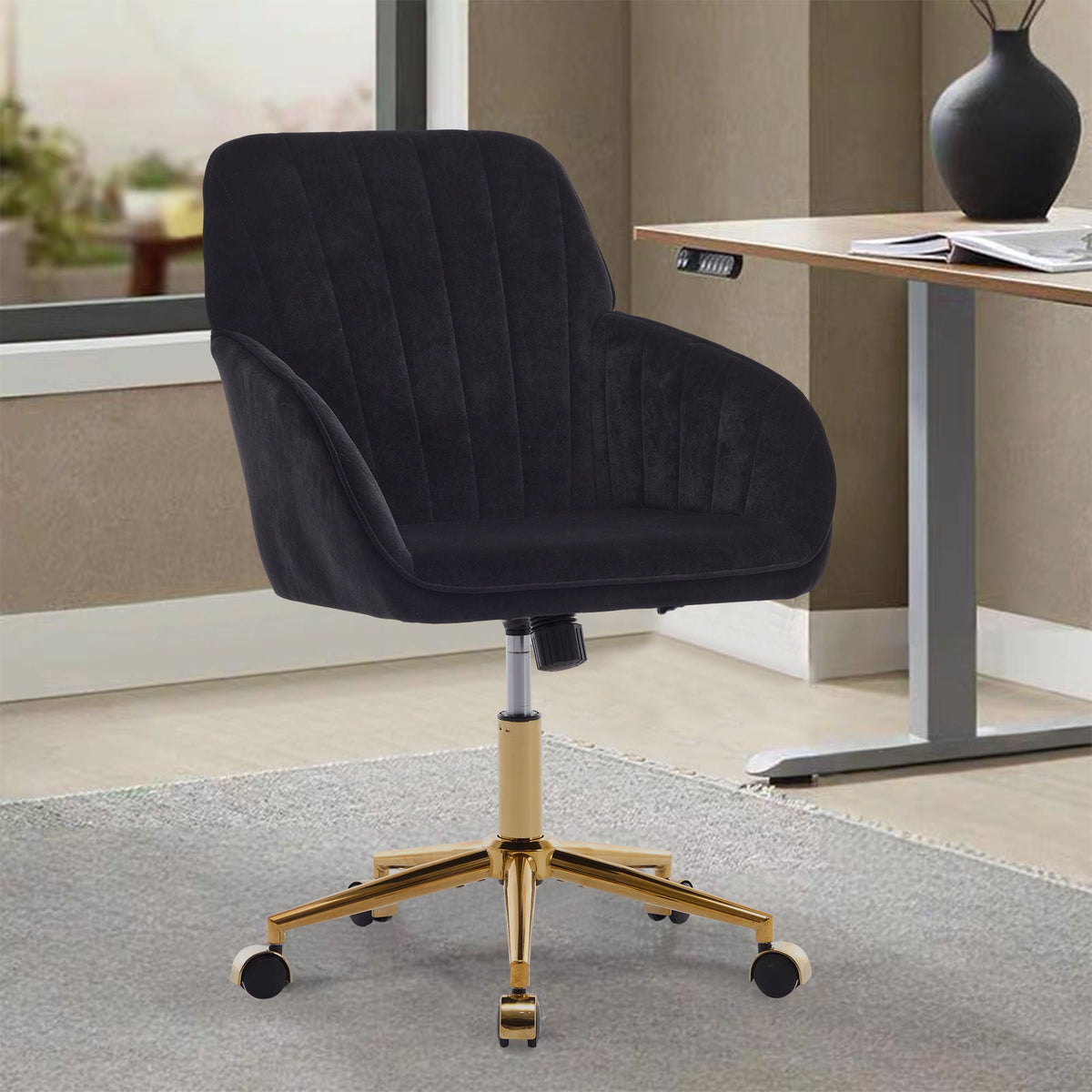 The SPRINT-E1 Velvet & Bouclé Brainstorming Swivel Chair