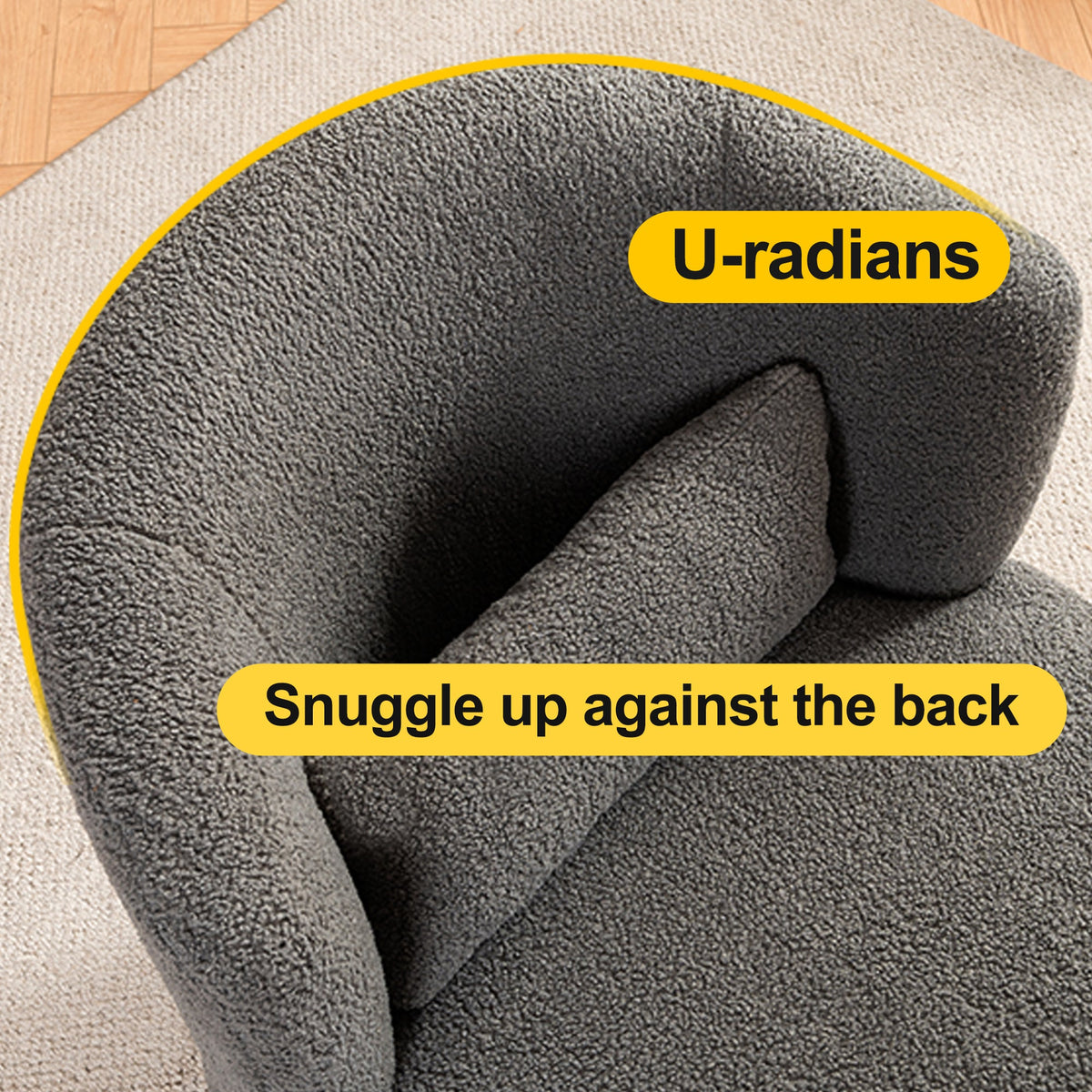 The SPRINT-R11 Teddy Plush Architectural Studio Swivel Chair