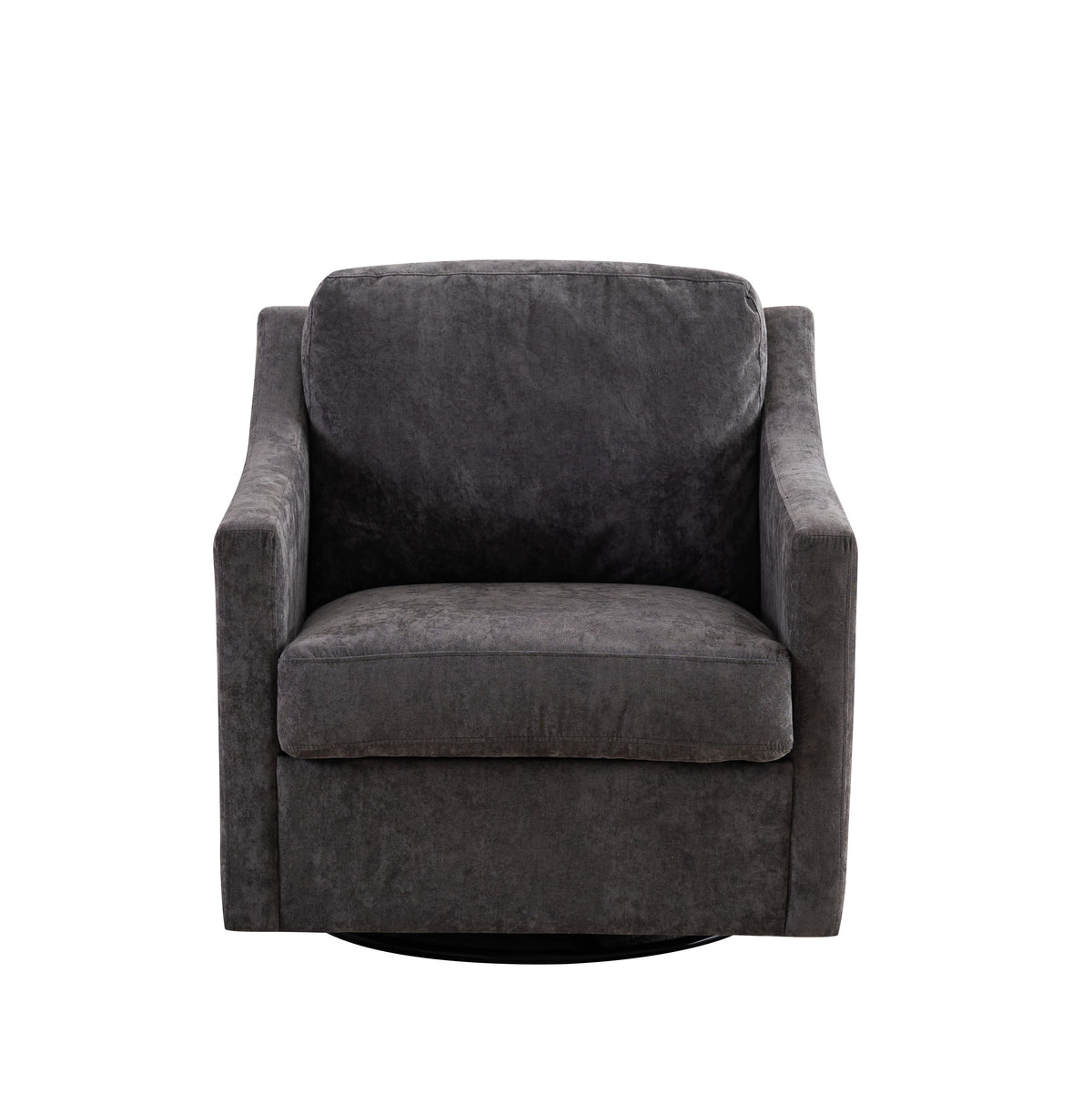 Large swivel chair, soft cushion armchair, modern chair, skin friendly gradient linen fabric, comfortable sitting gray