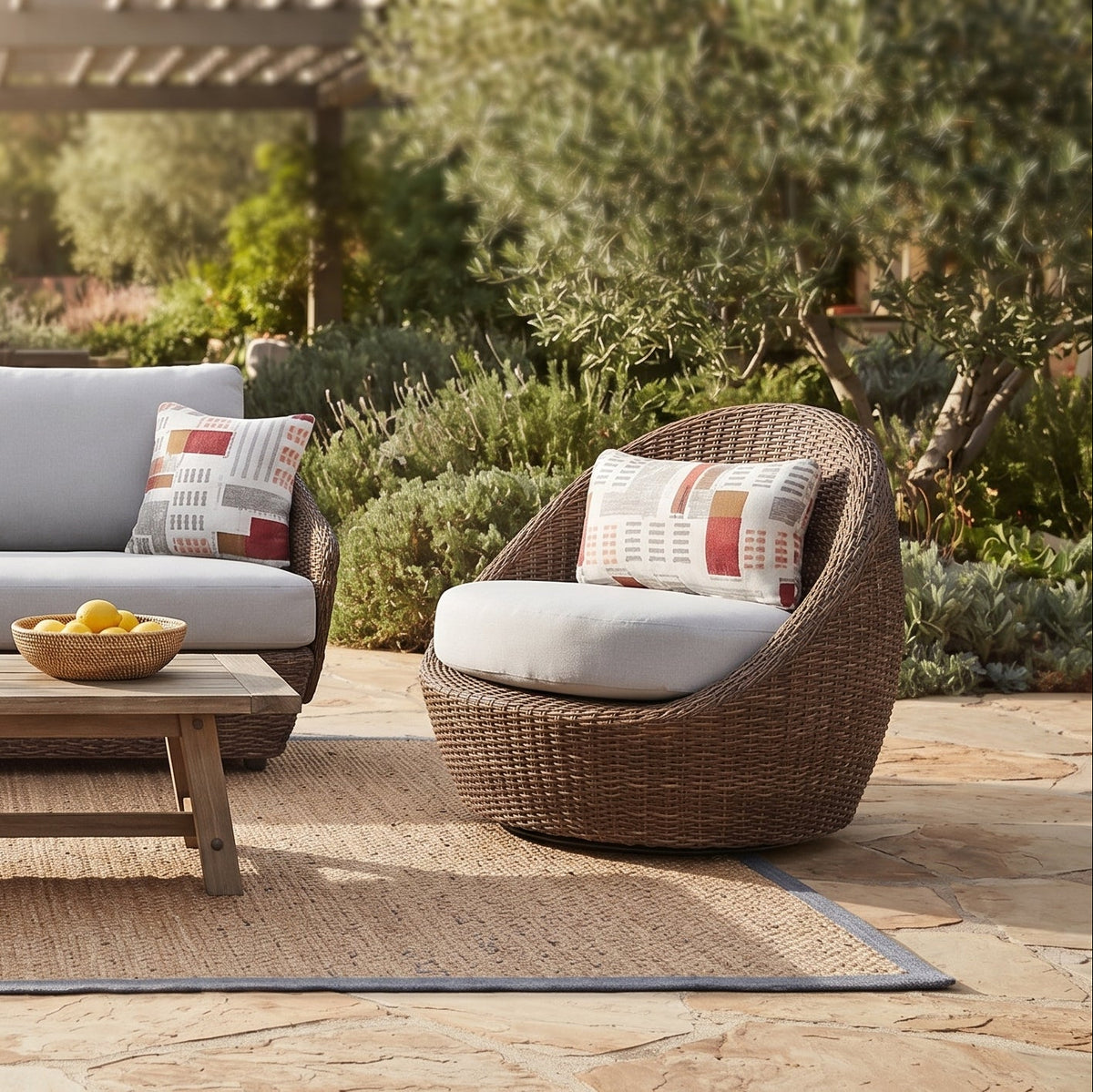 Double Point - Loveseat, Swivel Chairs Set (Set of 3) - Beige