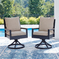 East Beach - Swivel Chair With Cushion (Set of 2) - Blue