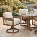 Serene Bay - Swivel Chair With Cushion (Set of 2) - Dark Brown / White