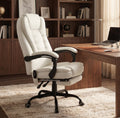 White 7 Mode Vibrating High Back Executive Massage Adjustable Office Chair