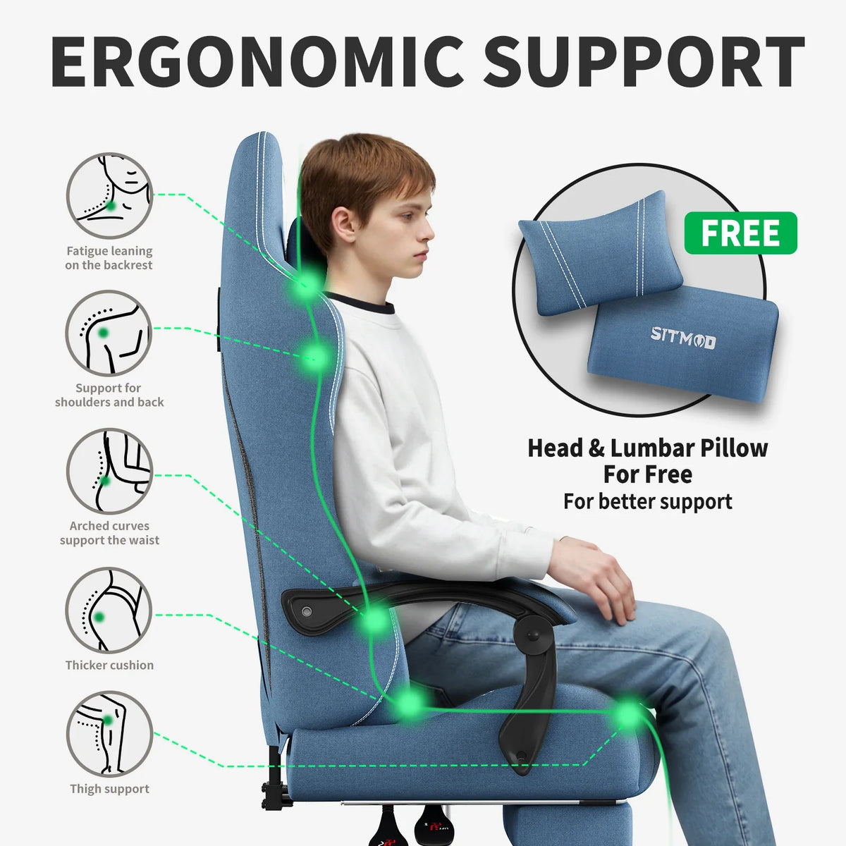 The SPRINT-E7 Big & Tall Executive Swivel Chair with Footrest