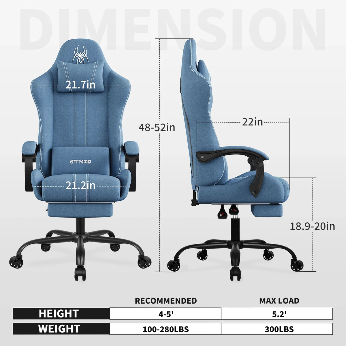 The SPRINT-E7 Big & Tall Executive Swivel Chair with Footrest