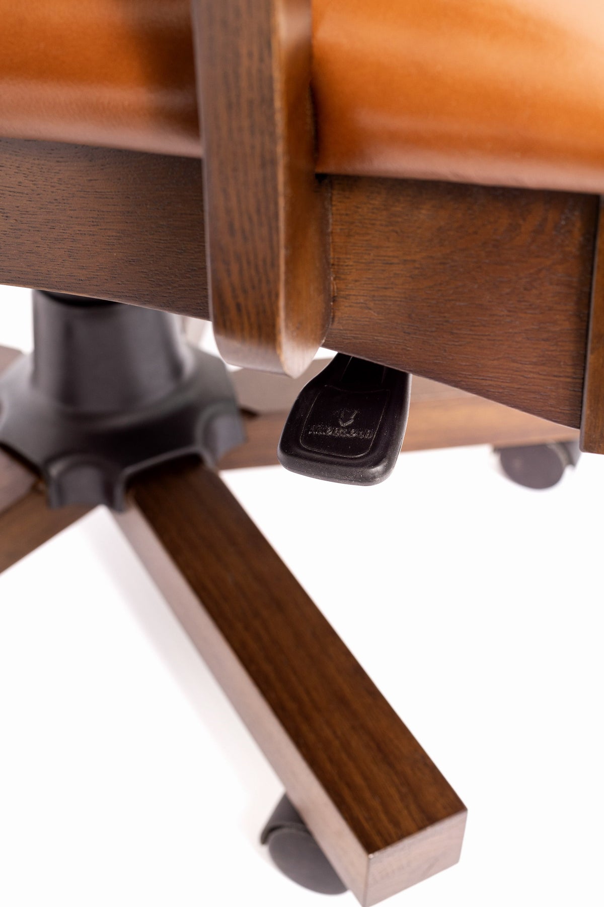 The SPRINT-E13 Arts & Crafts Mission Solid Oak Swivel Chair