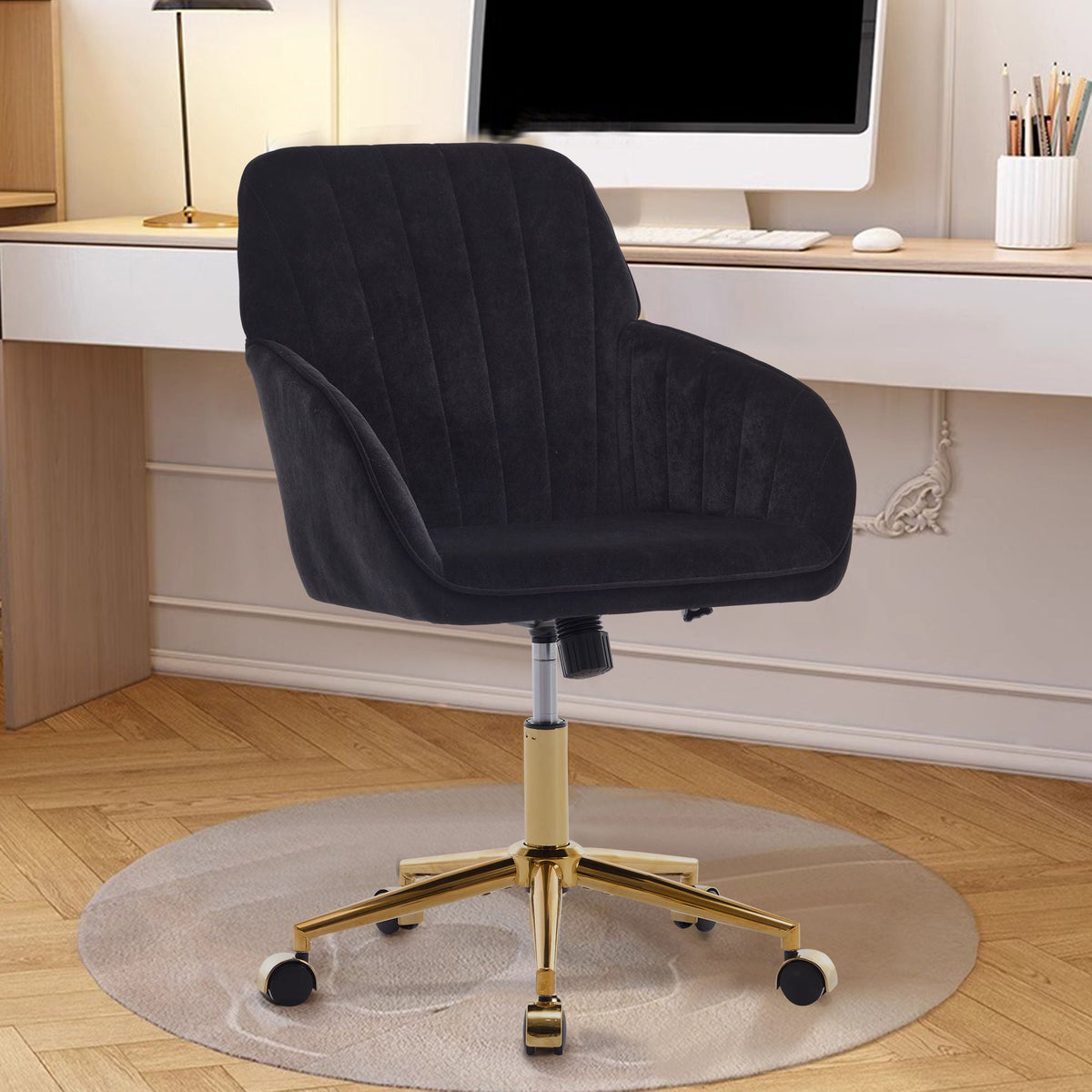 The SPRINT-E1 Velvet & Bouclé Brainstorming Swivel Chair