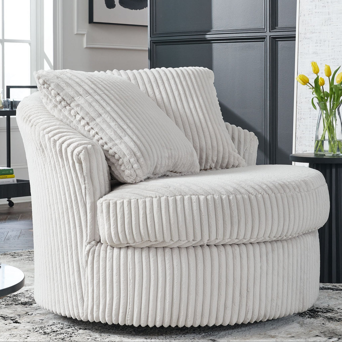 The SPRINT-R23 Gramwell Corduroy Studio Swivel Chair