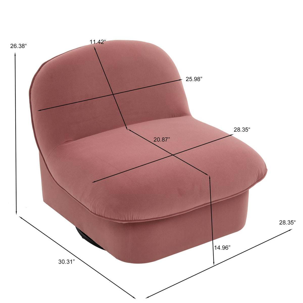 The SPRINT-R1 Pumpkin Sculptural Studio Swivel Chair