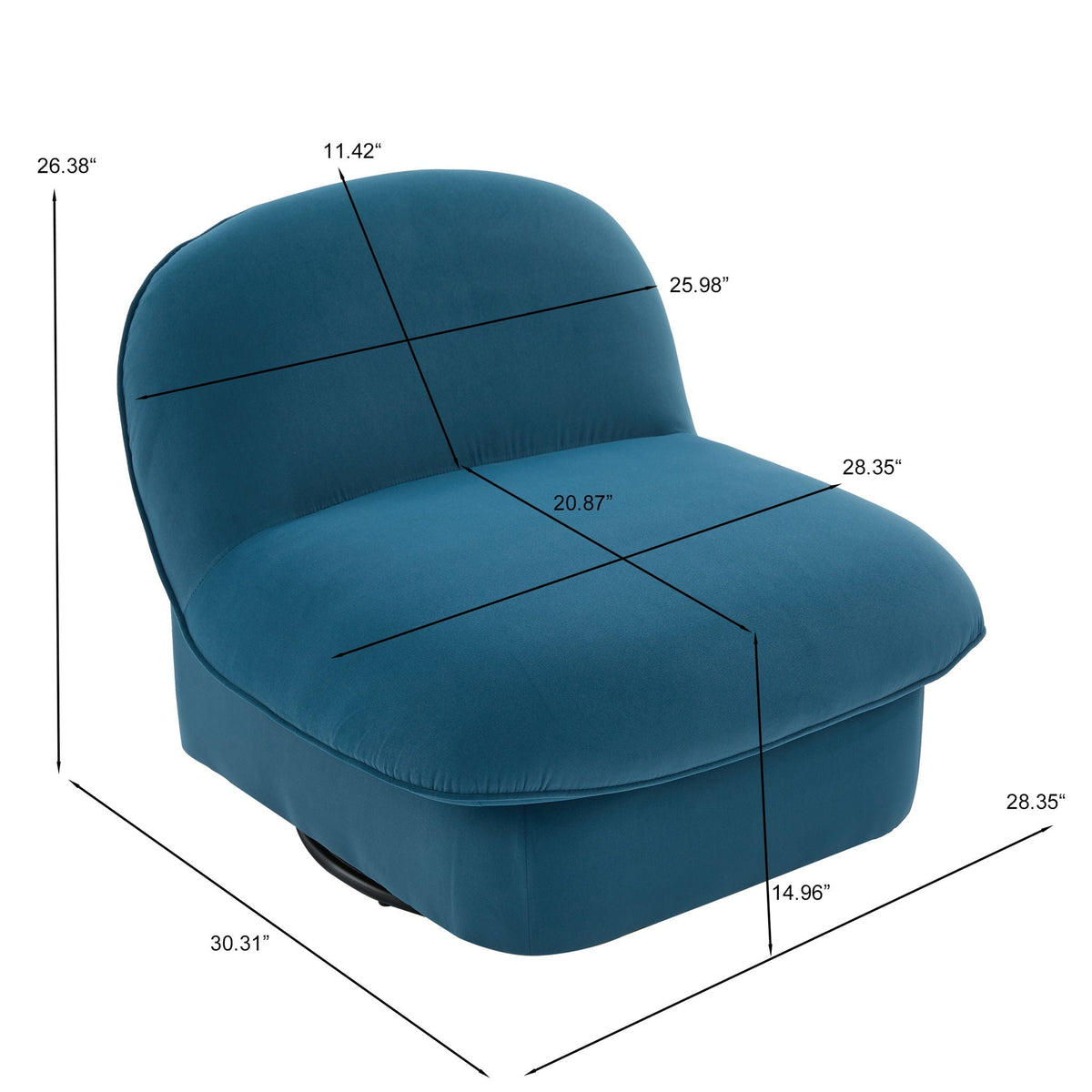 The SPRINT-R1 Pumpkin Sculptural Studio Swivel Chair