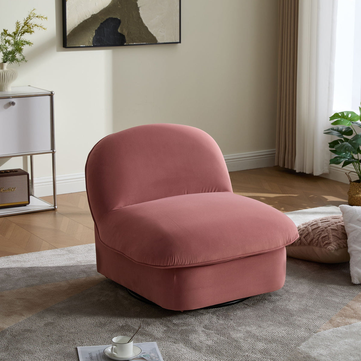 The SPRINT-R1 Pumpkin Sculptural Studio Swivel Chair