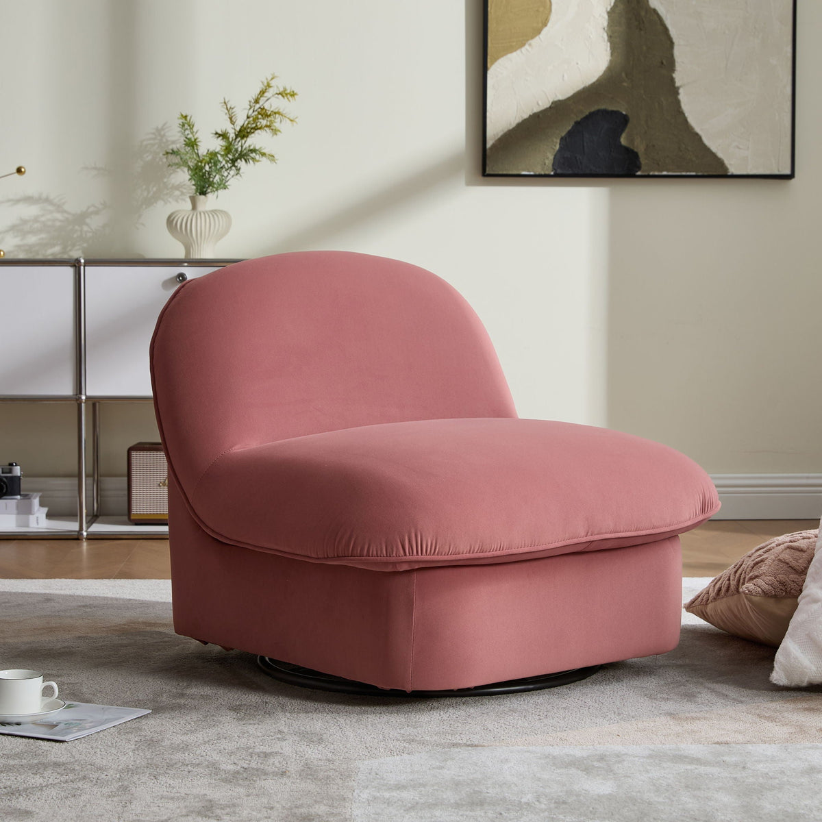 The SPRINT-R1 Pumpkin Sculptural Studio Swivel Chair