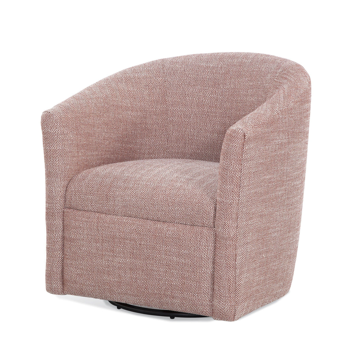 The SPRINT-R8 Lainey Herringbone Barrel Studio Swivel Chair