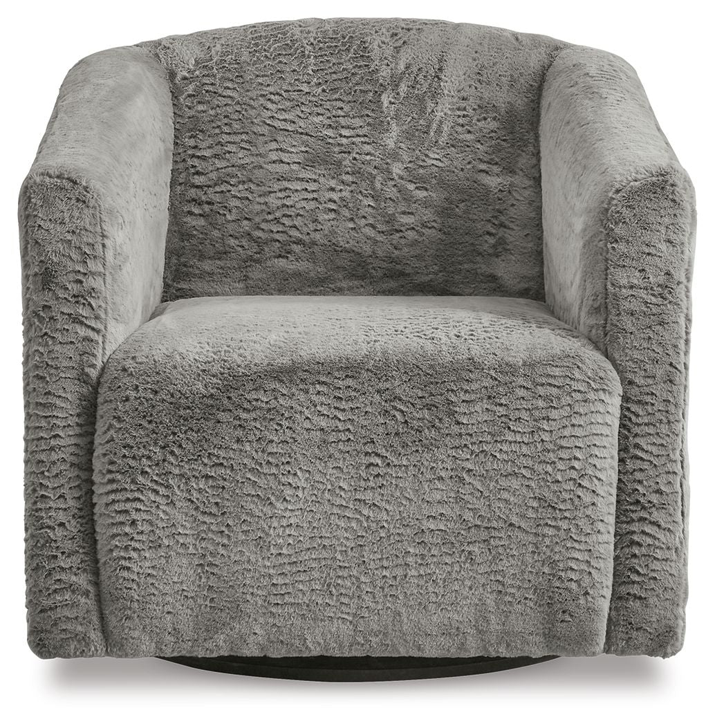 The SPRINT-R17 Bramner Luxe Faux-Fur Studio Swivel Chair