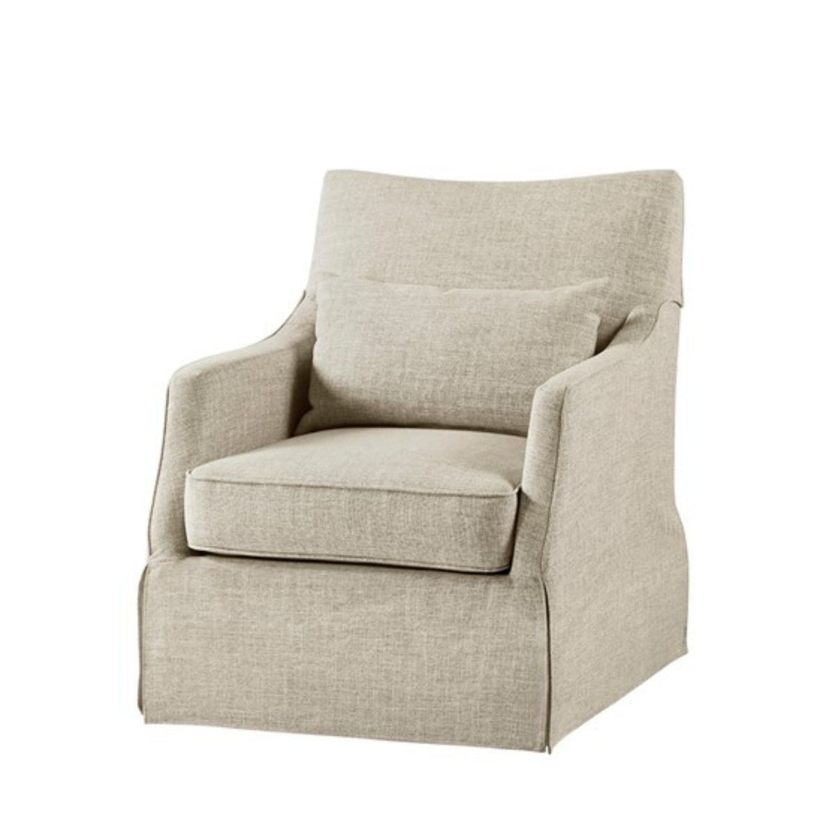 Traditional Design London Skirted Swivel Chair