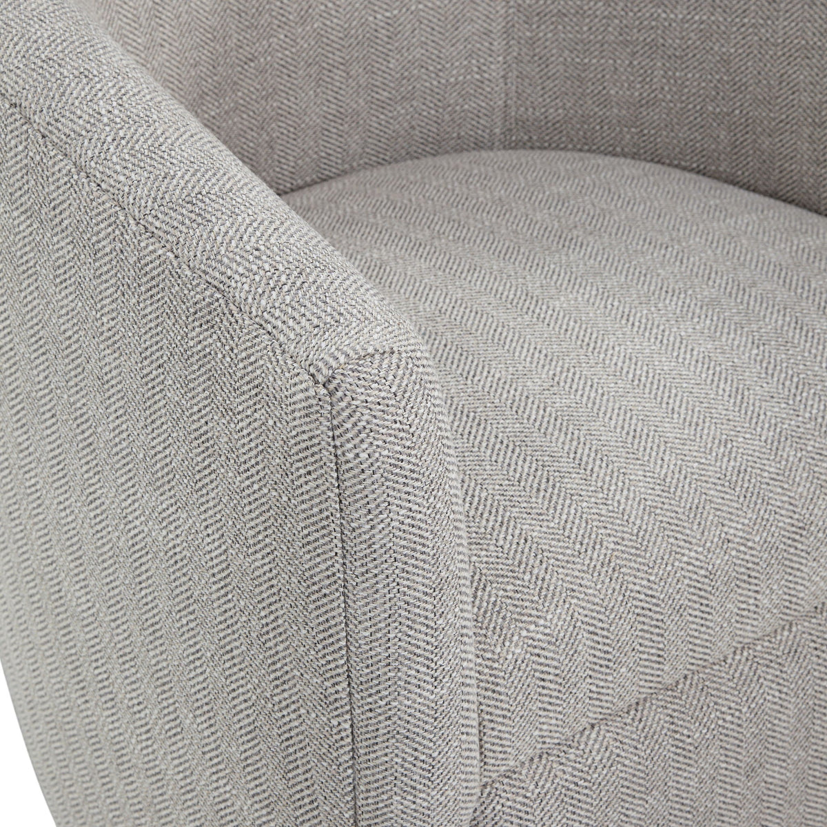 The SPRINT-R8 Lainey Herringbone Barrel Studio Swivel Chair