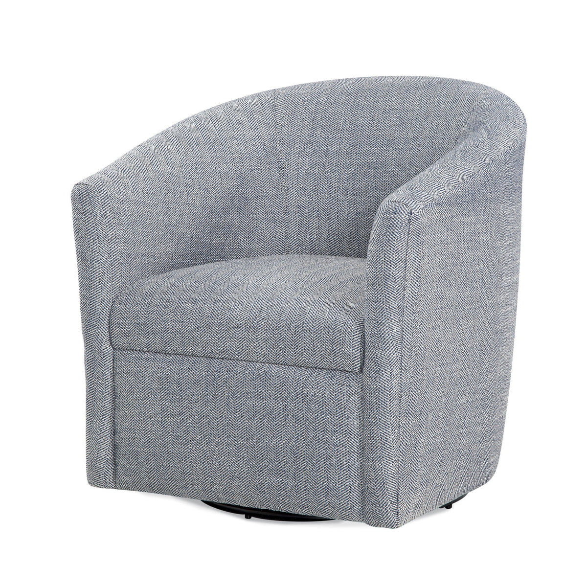 The SPRINT-R8 Lainey Herringbone Barrel Studio Swivel Chair