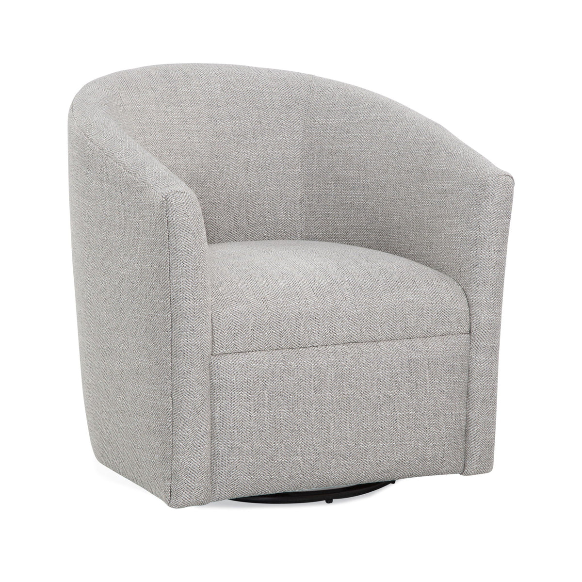 The SPRINT-R8 Lainey Herringbone Barrel Studio Swivel Chair