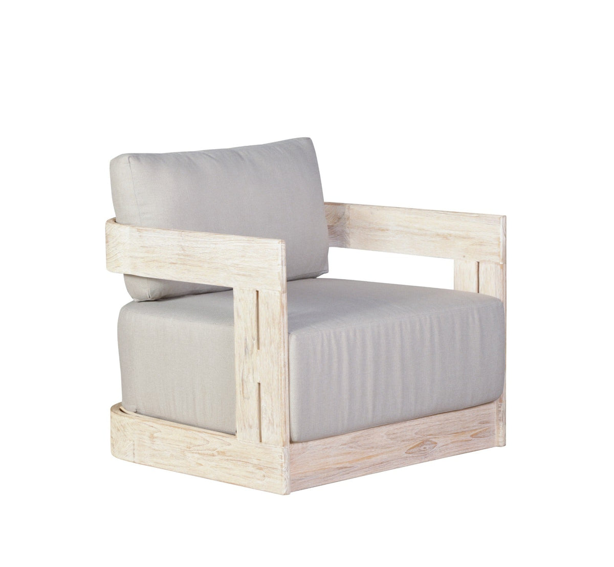 Paradiso Outdoor Solid Teak Wood Natural Look Swivel Chair