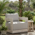 Paradiso Outdoor Solid Teak Wood Natural Look Swivel Chair